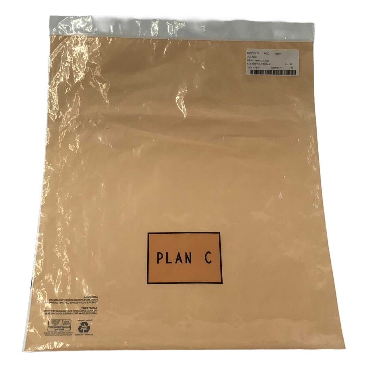 Plan C / プランシー ボーダー クルーネック カットソー