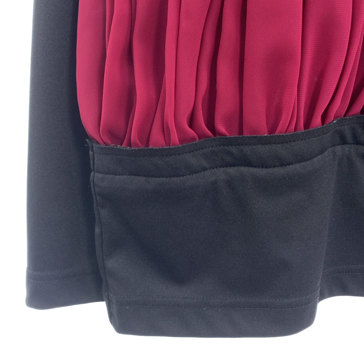 COMME des GARCONS / コムデギャルソン シフォン ギャザー 切替 カットソー