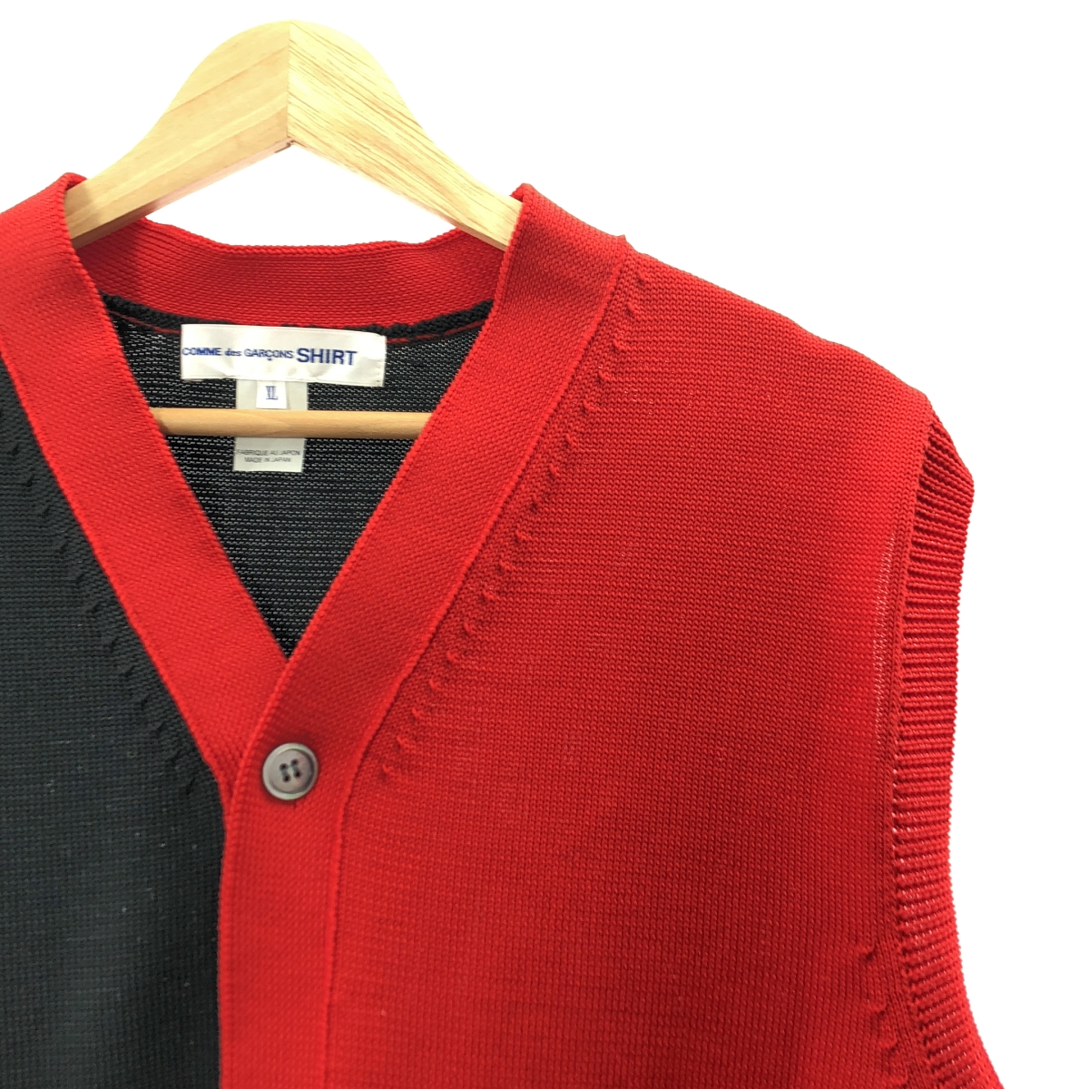 COMME des GARCONS SHIRT / コムデギャルソンシャツ 2トーンカラー ポリエステル ニットベスト