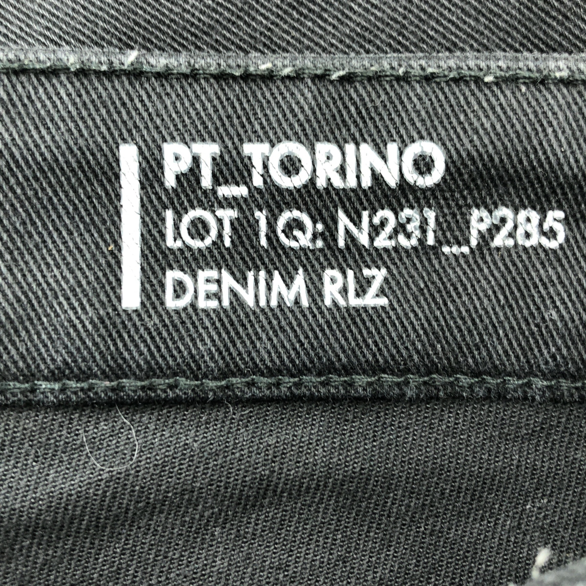 PT TORINO / ピーティートリノ REGGAE / レザーパッチ ブラック デニムパンツ