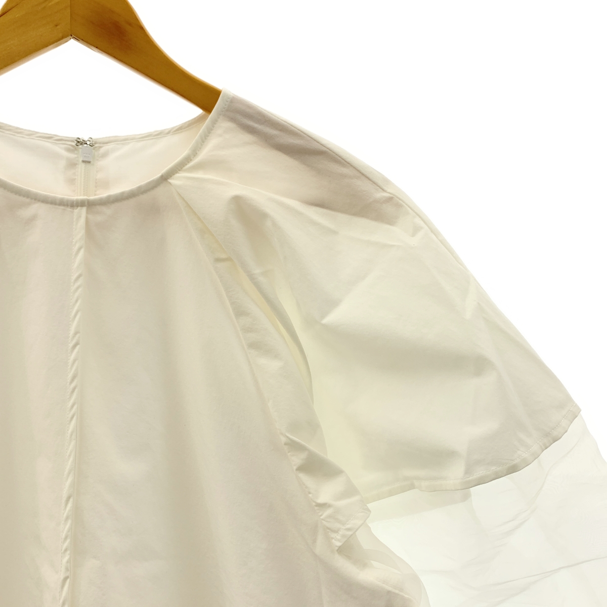 ELENDEEK / エレンディーク HALF ORGANZA SLEEVE BL ハーフ オーガンジースリーブ ブラウス