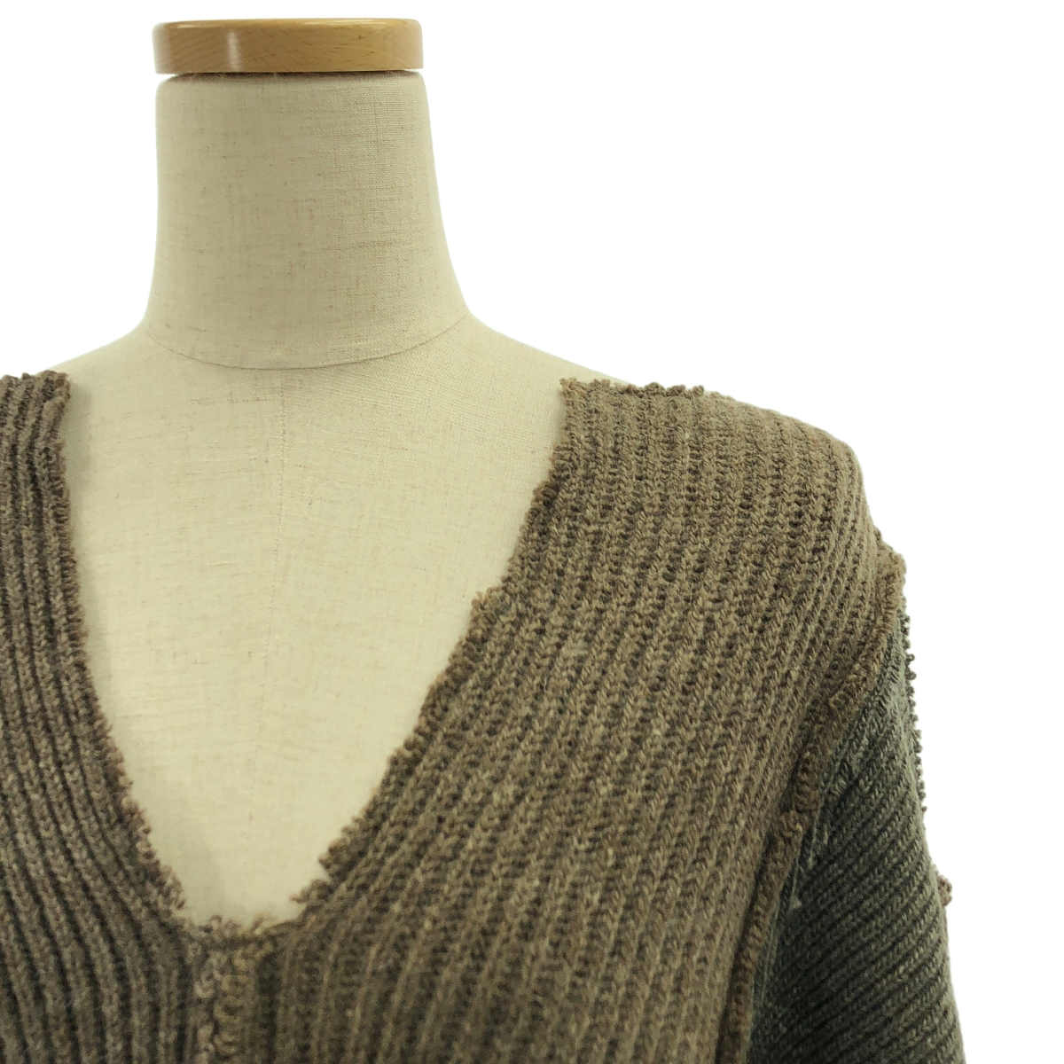 MALION vintage / マリオンヴィンテージ リブ パッチワーク ニット