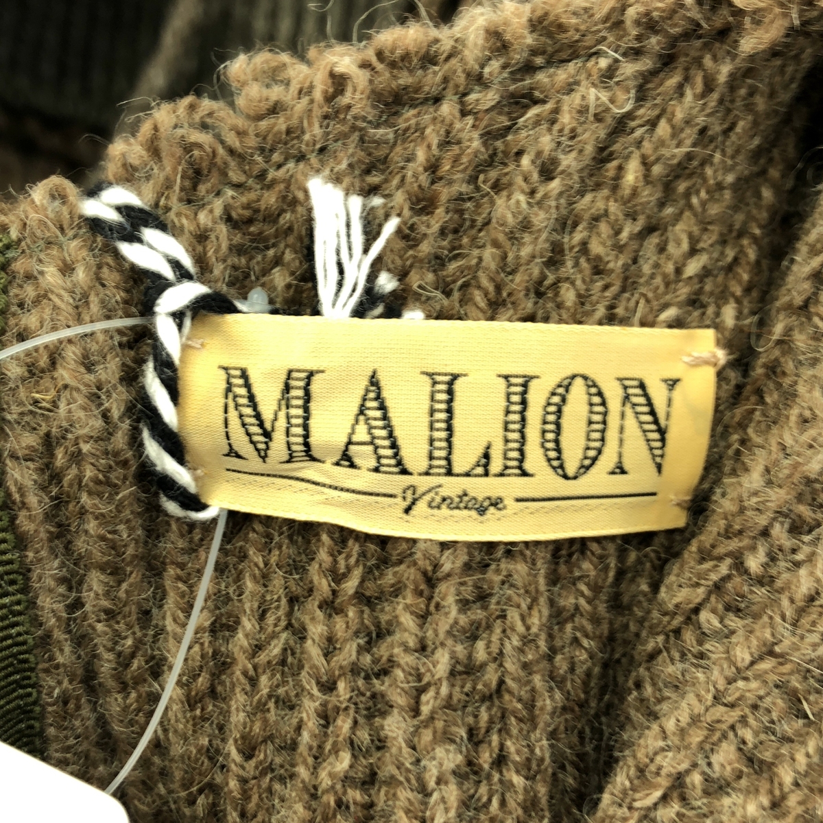 MALION vintage / マリオンヴィンテージ リブ パッチワーク ニット