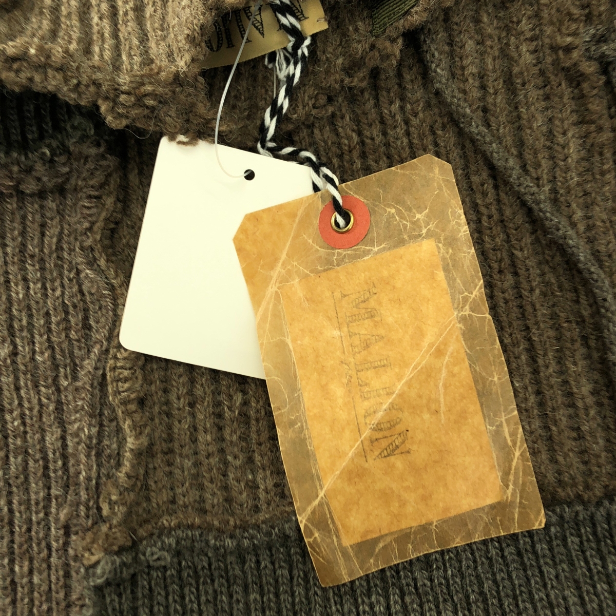 MALION vintage / マリオンヴィンテージ リブ パッチワーク ニット