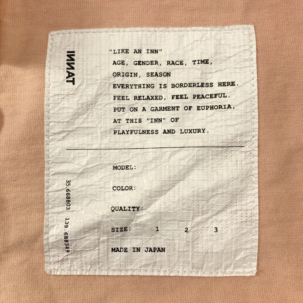 その他 LS TEE コットン ロングスリーブ カットソー