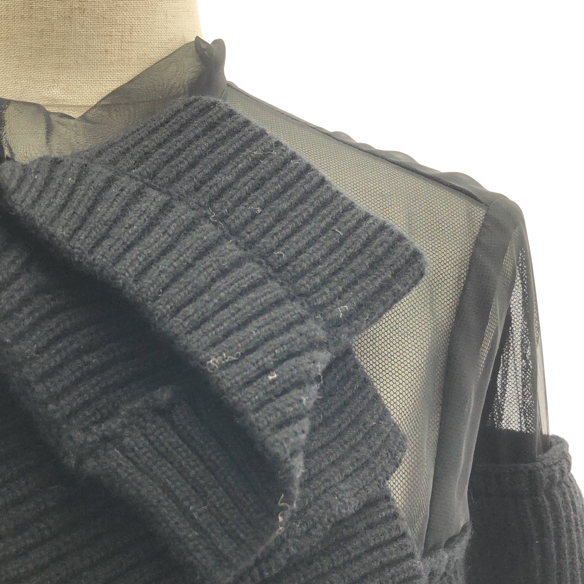 sacai / サカイ シアー切替 リブ ニット