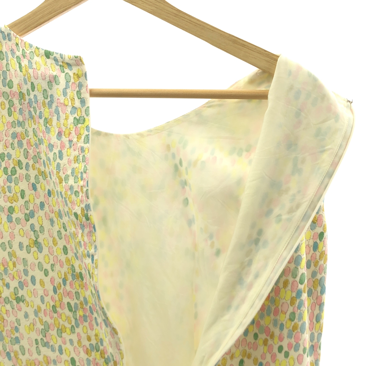 mina perhonen / ミナペルホネン jelly beans 総柄プリント ノースリーブワンピース