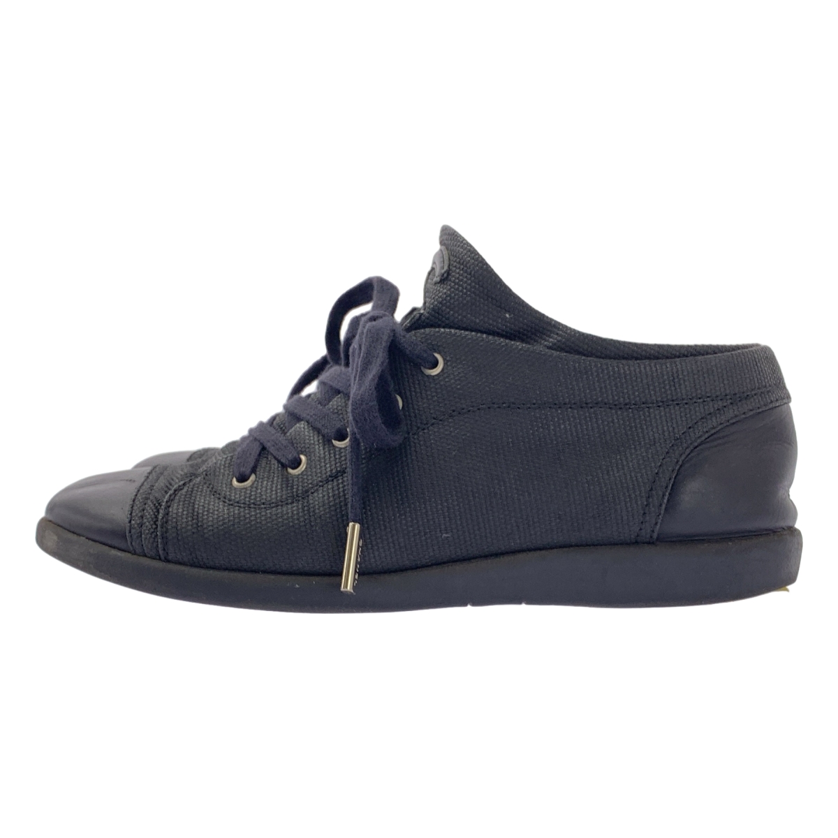 CHANEL / シャネル ココマーク レザー切替 レースアップシューズ