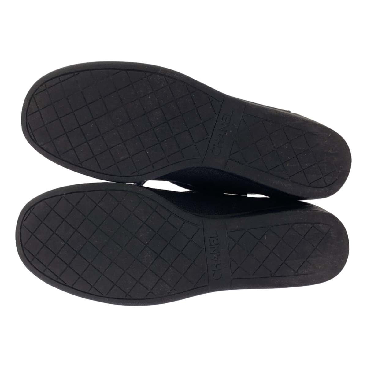 CHANEL / シャネル ココマーク レザー切替 レースアップシューズ