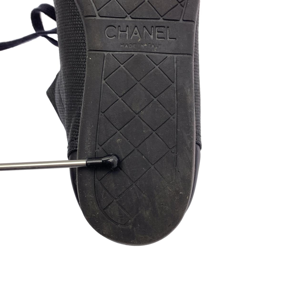 CHANEL / シャネル ココマーク レザー切替 レースアップシューズ