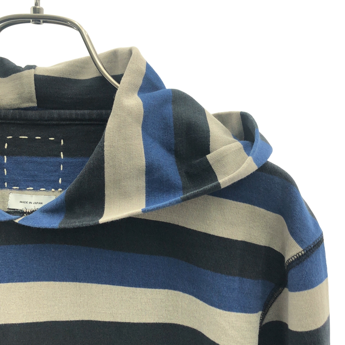 visvim / ビズビム コットン ボーダー フーデッド トップス トレーナー