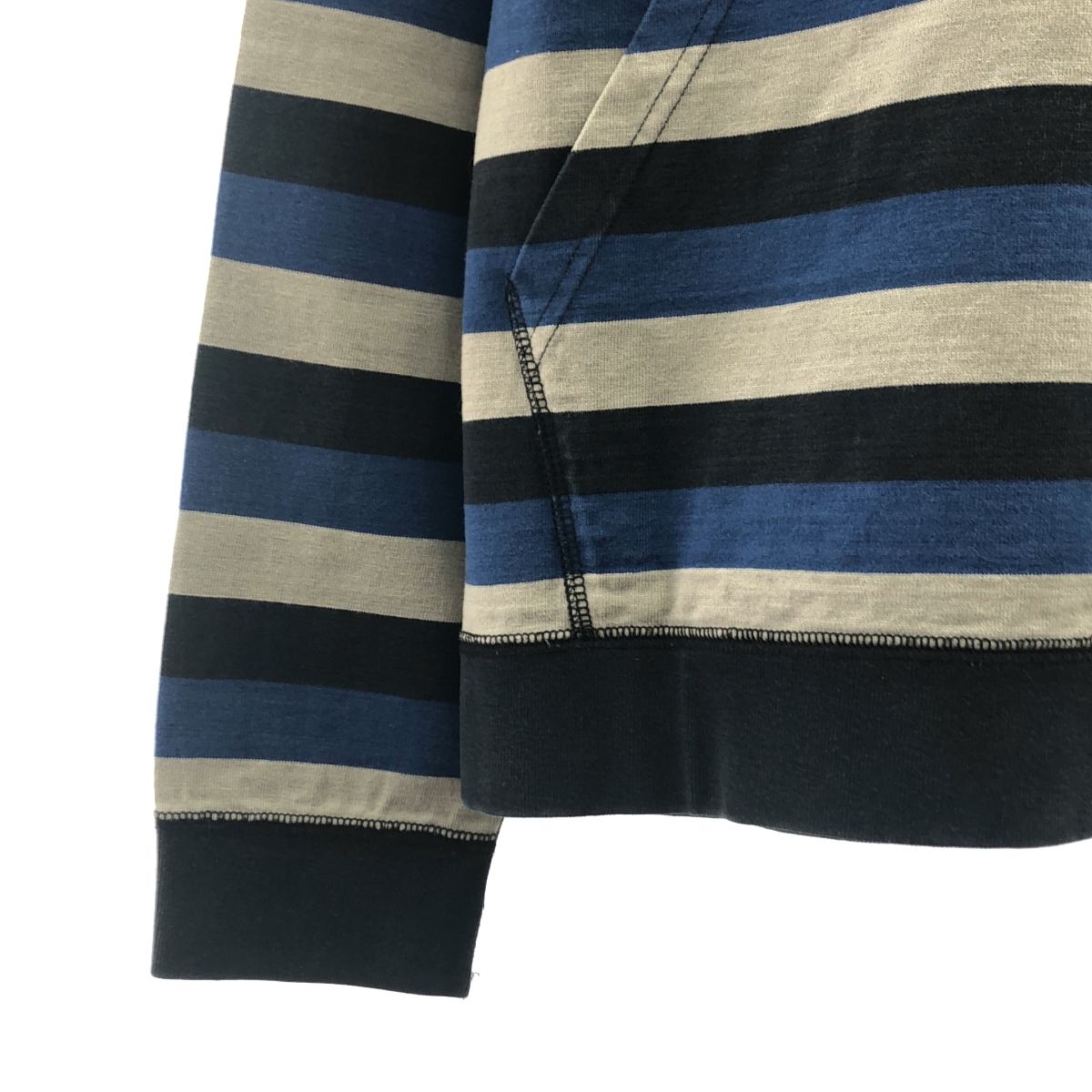 visvim / ビズビム コットン ボーダー フーデッド トップス トレーナー