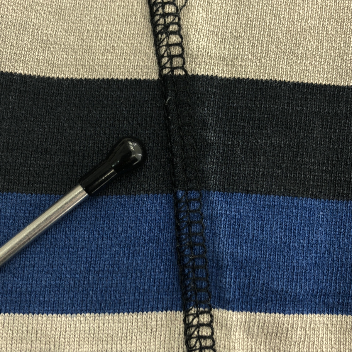 visvim / ビズビム コットン ボーダー フーデッド トップス トレーナー