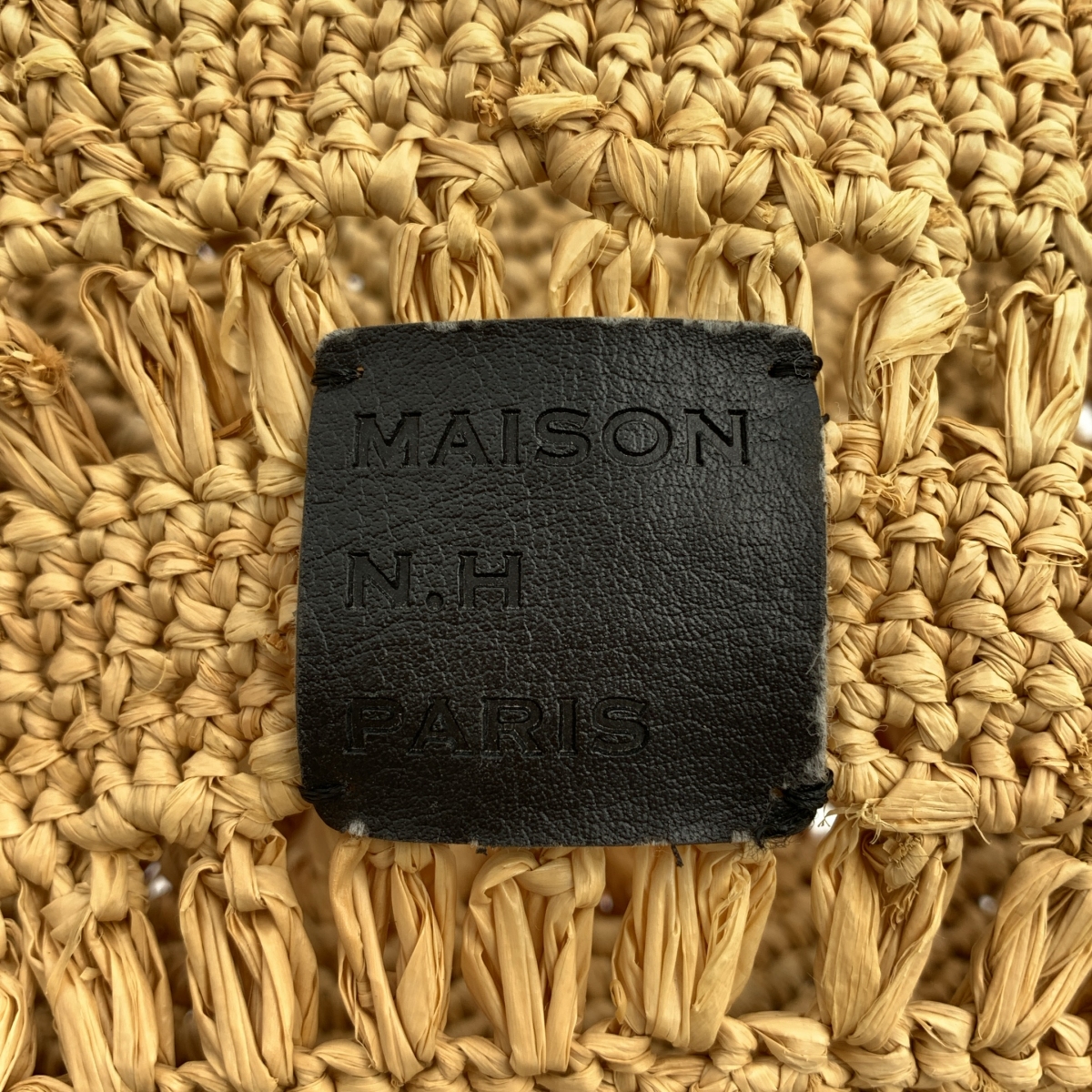 MAISON N.H PARIS / メゾンエヌアッシュパリ ラフィア タッセル サークル トートバッグ