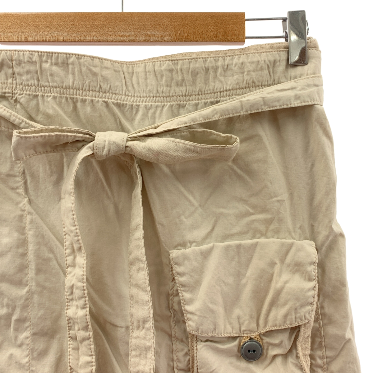 KAPITAL / キャピタル コットン リネン カーゴポケット ラップ タイパンツ