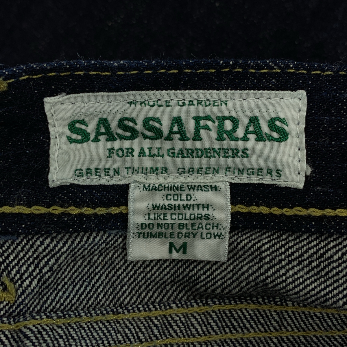SASSAFRAS / ササフラス Fall Leaf R Pants フォールリーフ アール セルビッチ デニムパンツ