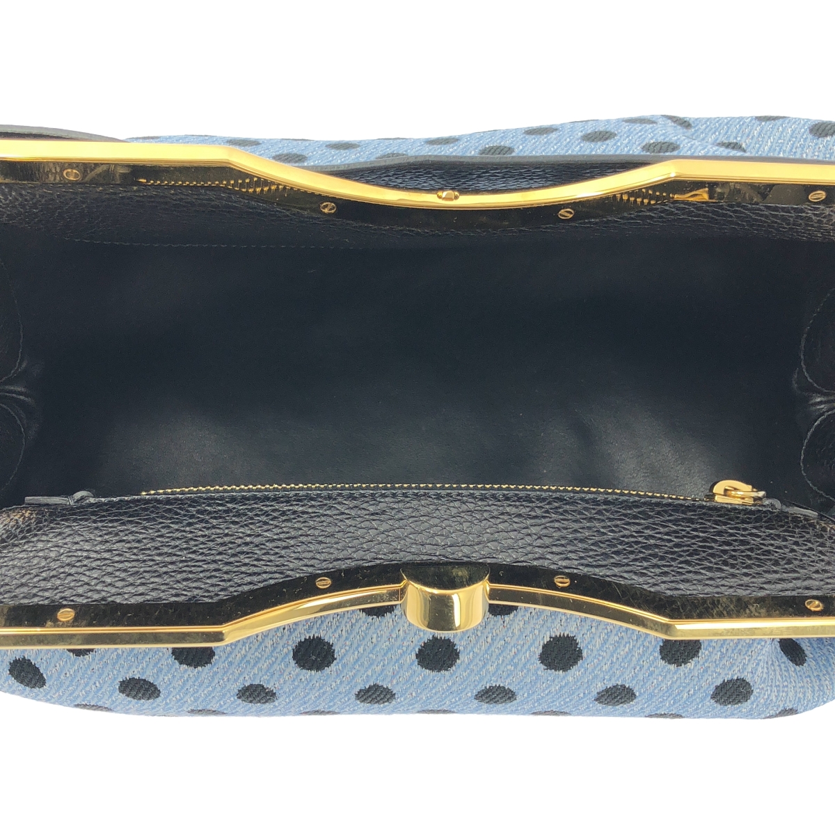 miu miu / ミュウミュウ JACQUARD ＋ BISONT ドット 2way クラッチ ショルダーバッグ