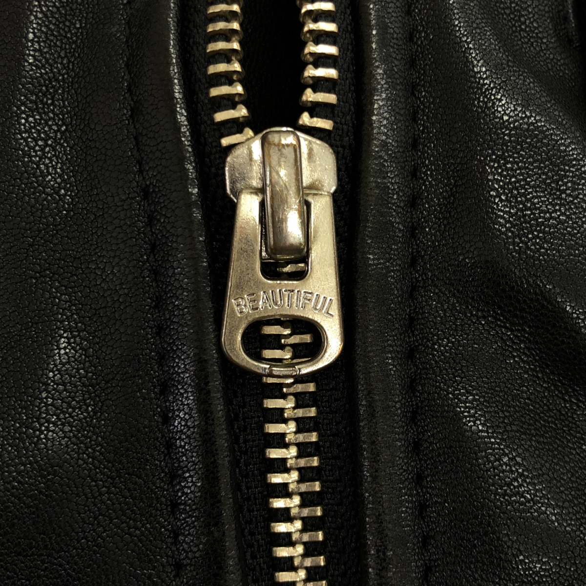 beautiful people / ビューティフルピープル 羊革 ラムレザー ライダースジャケット / 総裏地