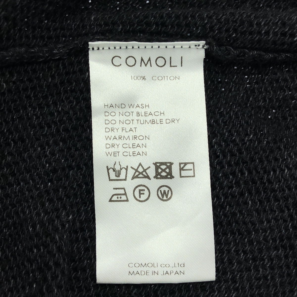 COMOLI / コモリ 7Gコットン ニットカーディガン