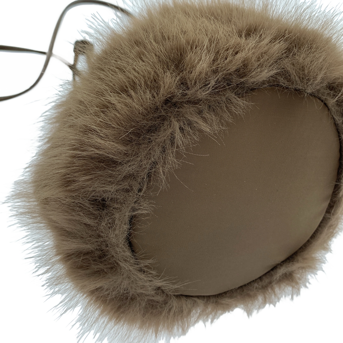 Drawer / ドゥロワー ノベルティ ファー付き 巾着 2way ショルダーバッグ