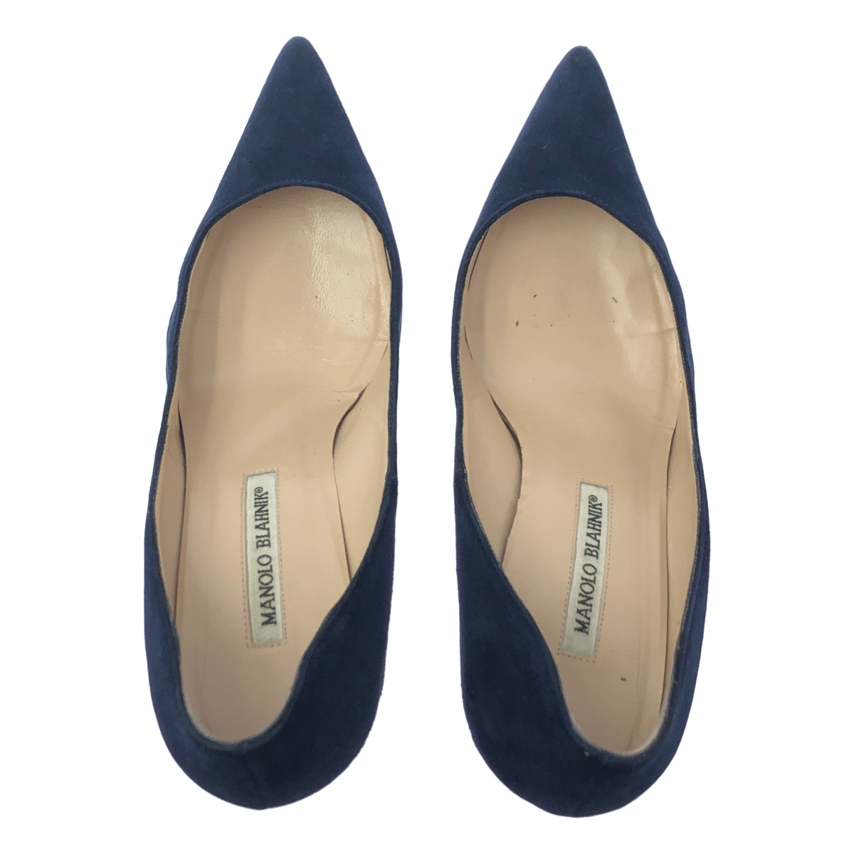 MANOLO BLAHNIK / マノロブラニク スウェードレザー ポインテッドトゥ パンプス