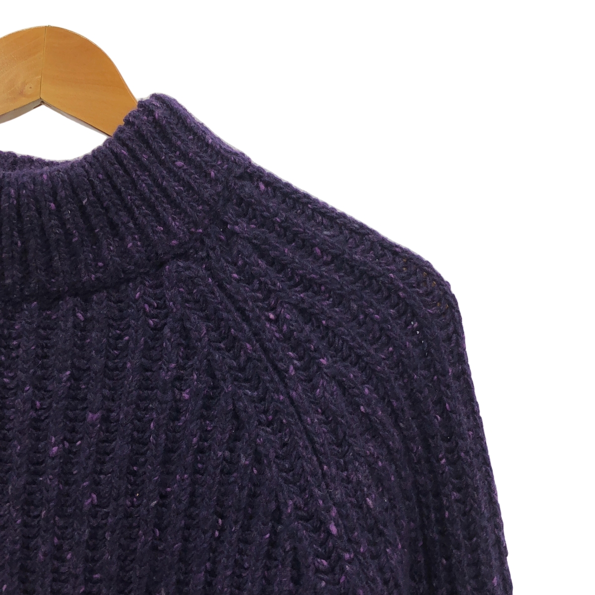 Plan C / プランシー カシミヤ混 ワイド リブ クルーネックニット