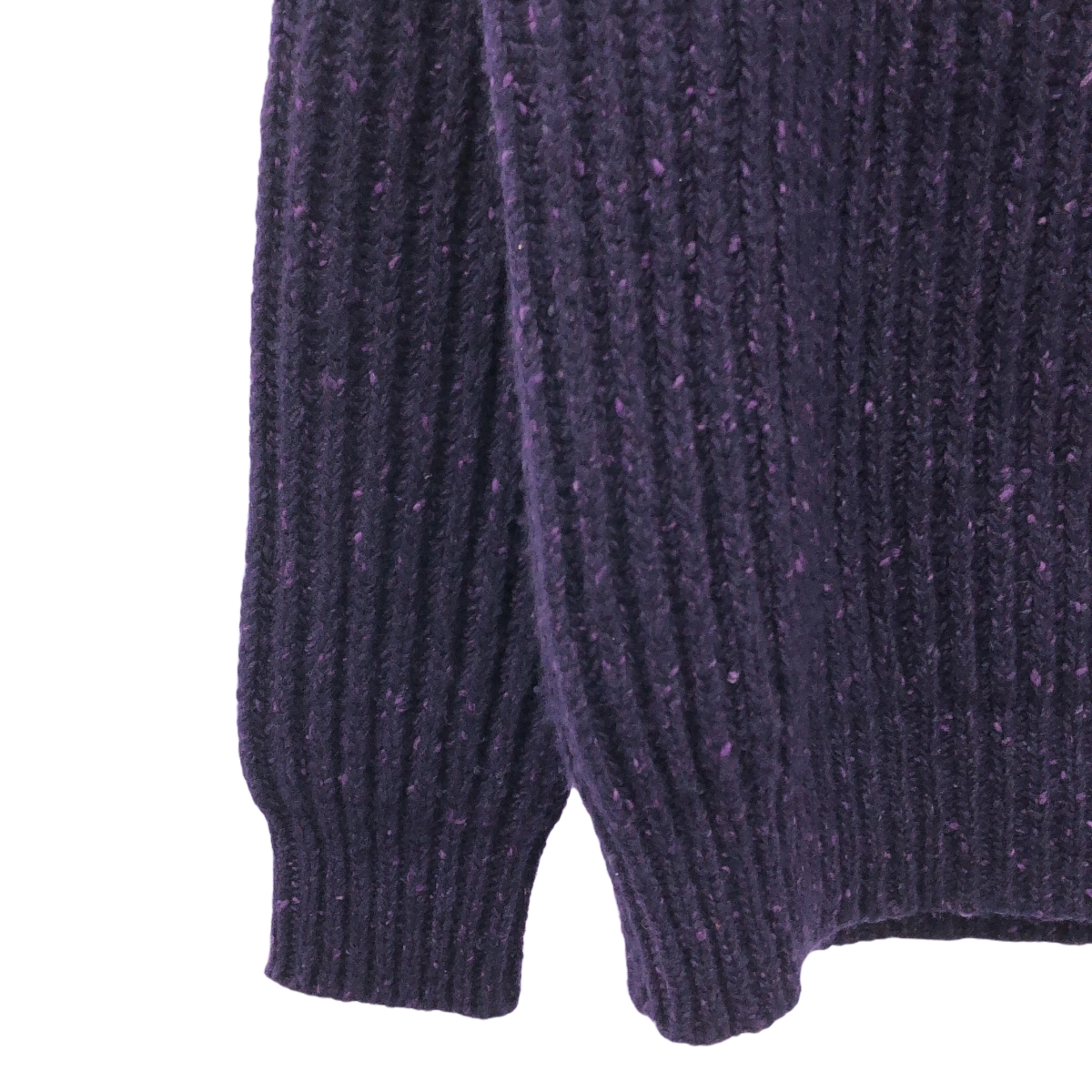 Plan C / プランシー カシミヤ混 ワイド リブ クルーネックニット