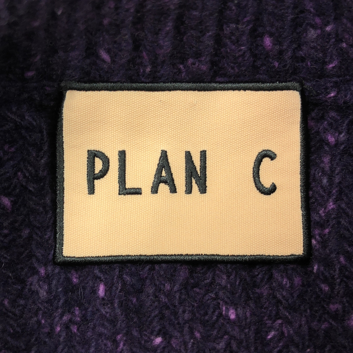 Plan C / プランシー カシミヤ混 ワイド リブ クルーネックニット