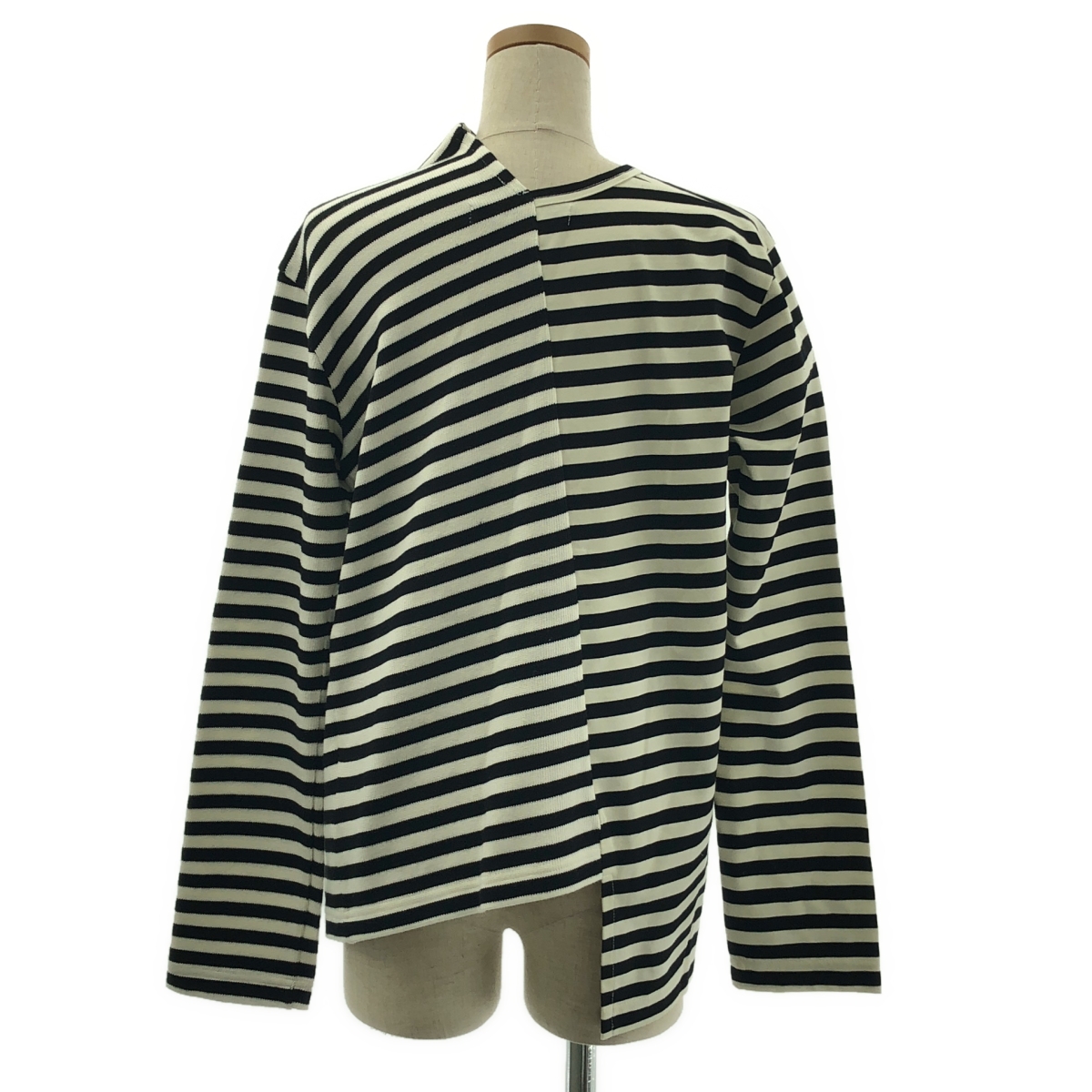 JUNYA WATANABE COMME des GARCONS / ジュンヤワタナベ コットン 変形 アシンメトリー ドッキング ニット カーディガン