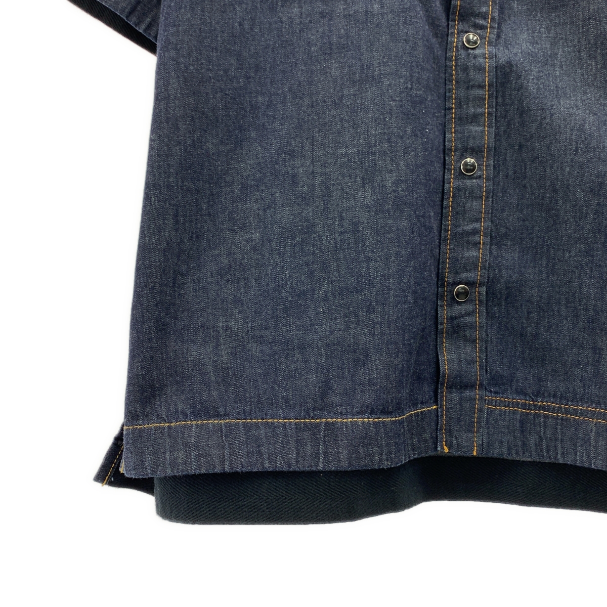 sacai / サカイ コットン デニム 半袖シャツ