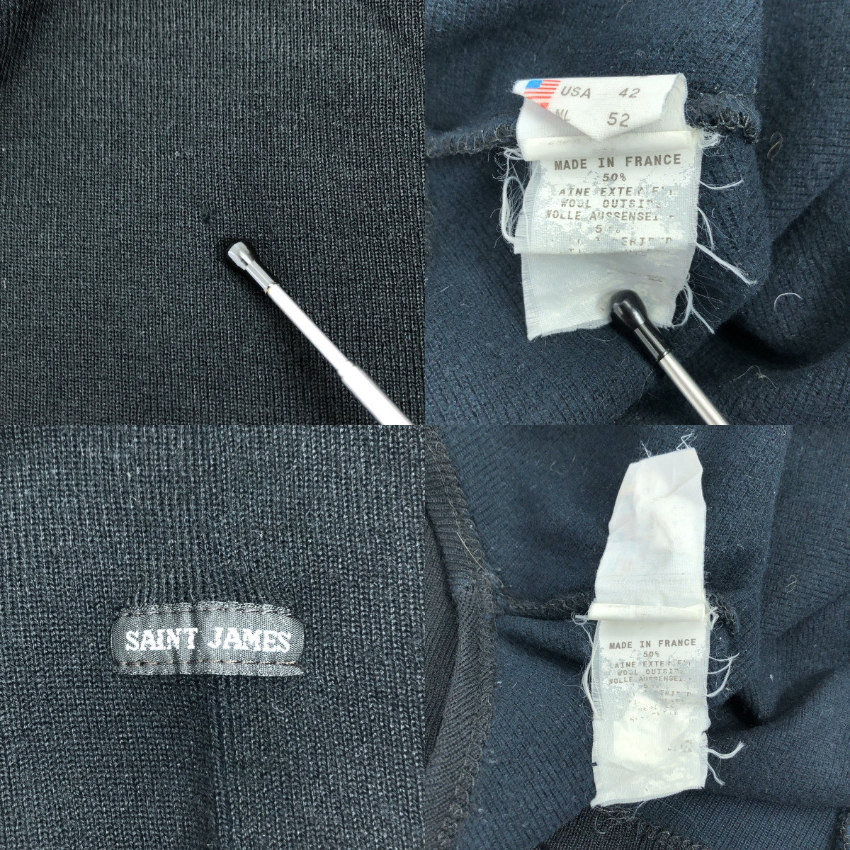 SAINT JAMES / セントジェームス ウール ボートネック バスク ニット セーター