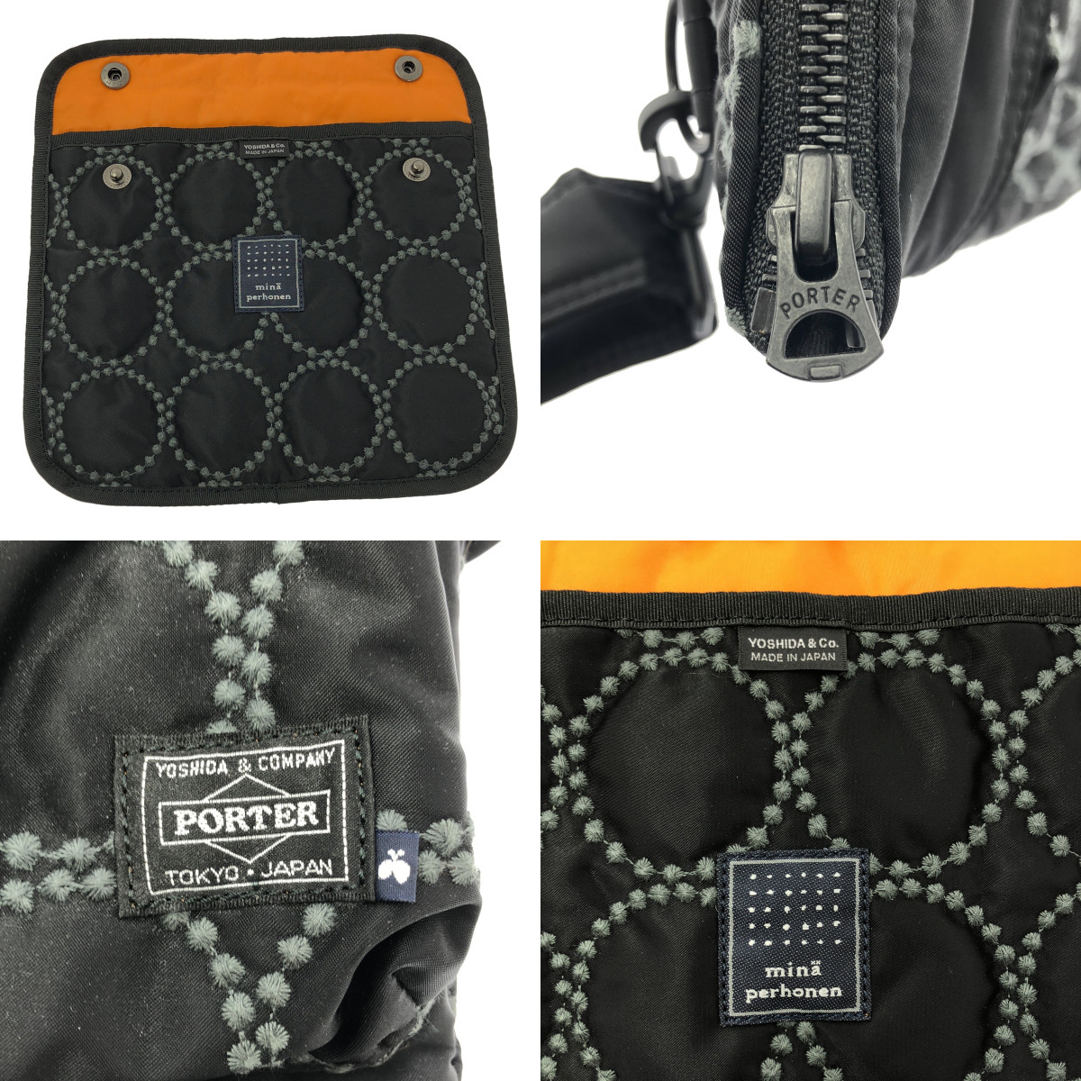 mina perhonen / ミナペルホネン × PORTER / ポーター tambourine HELMET BAG / 2way ショルダー付き タンバリン エンブロイダリー ヘルメットバッグ