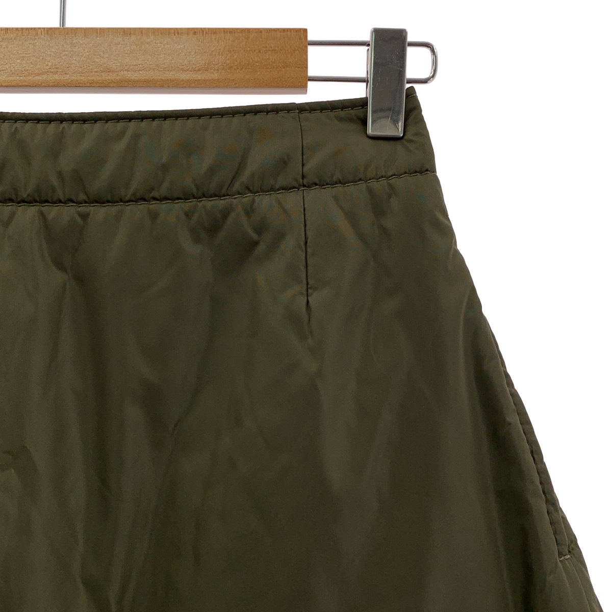 ebagos / エバゴス ナイロン 中綿 サイドジップ タック スカート