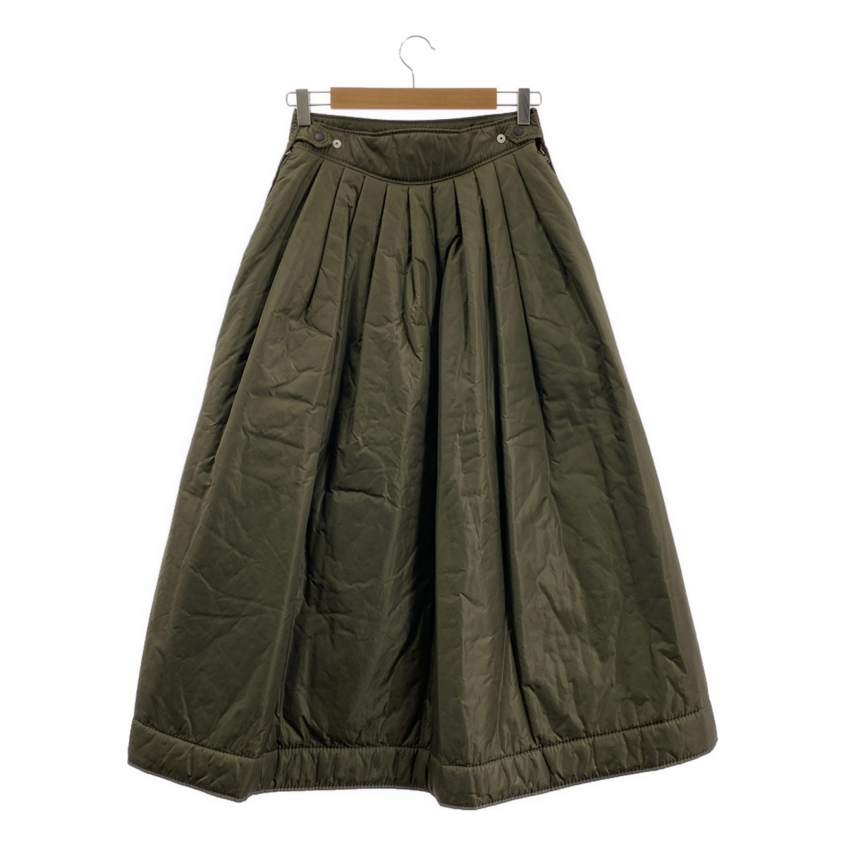 ebagos / エバゴス ナイロン 中綿 サイドジップ タック スカート