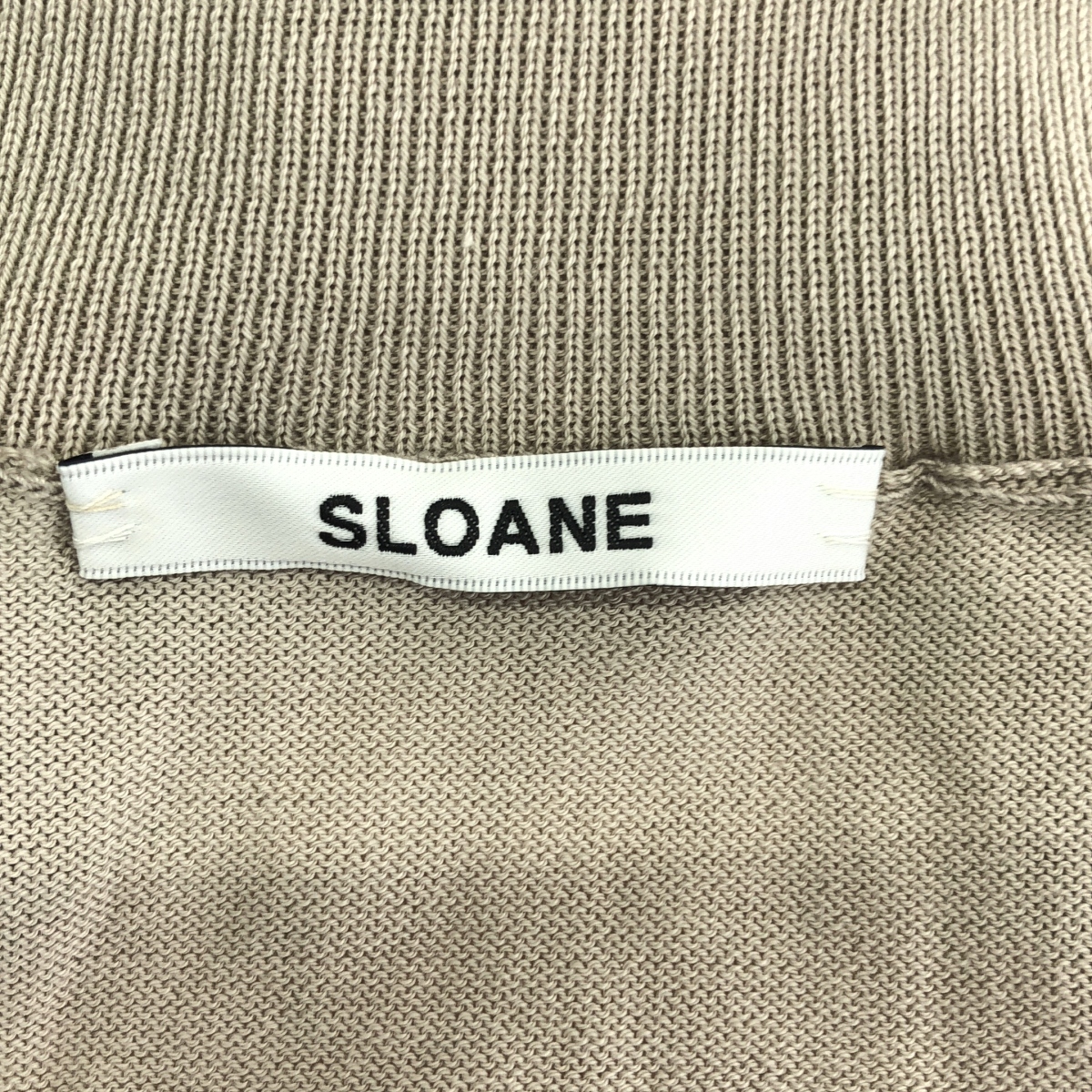 SLOANE / スローン コットン タートルネック ノースリーブ ニット