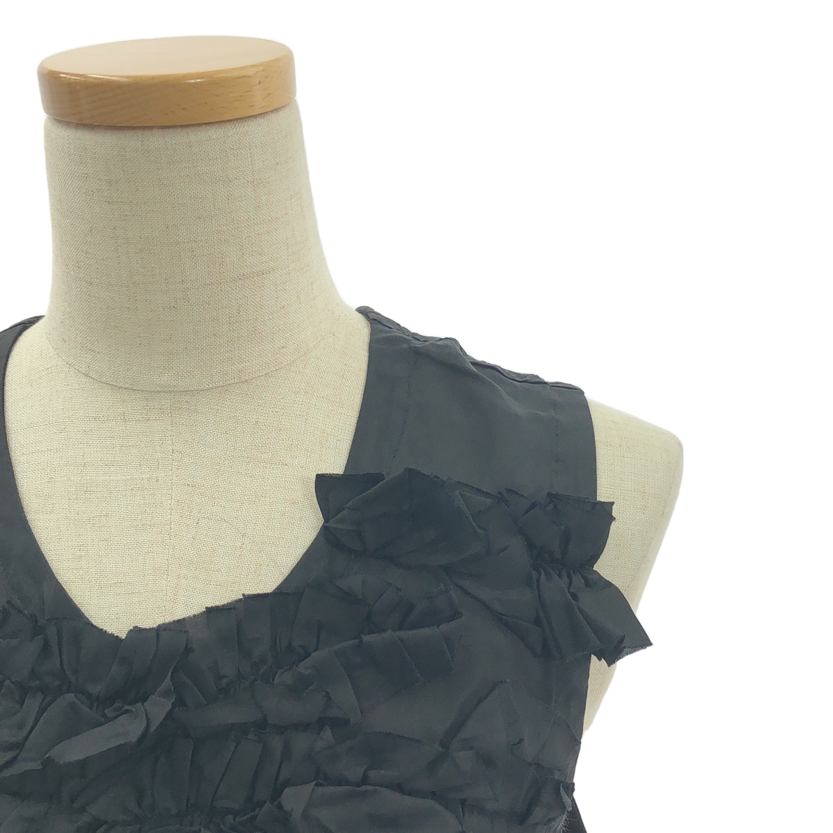 COMME des GARCONS / コムデギャルソン フリル 装飾 バックオープン アジャスター ブラウス ベスト