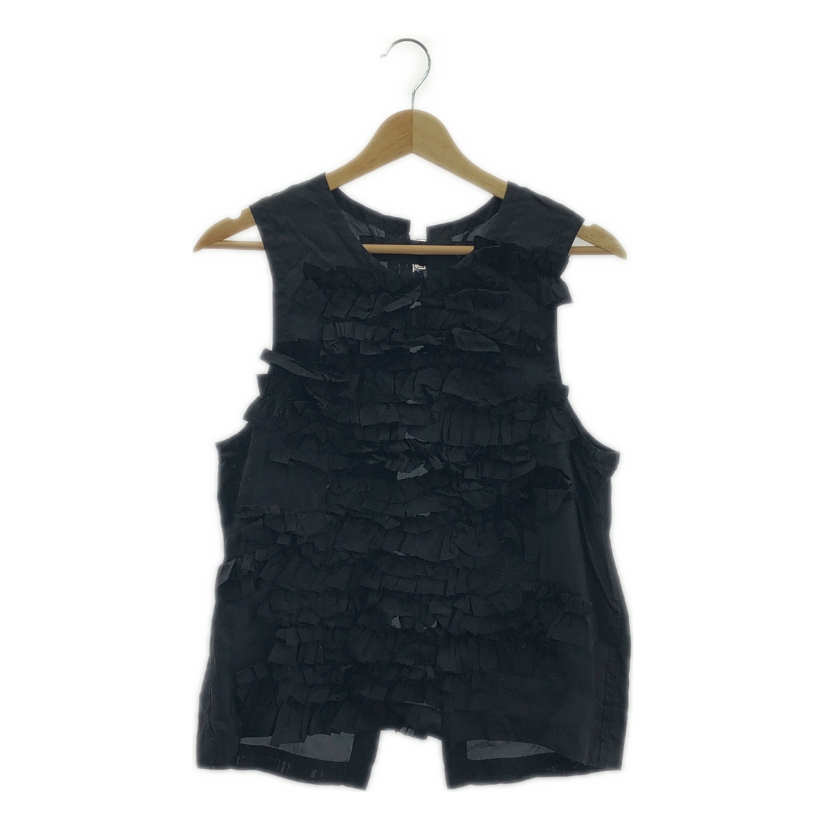 COMME des GARCONS / コムデギャルソン フリル 装飾 バックオープン アジャスター ブラウス ベスト