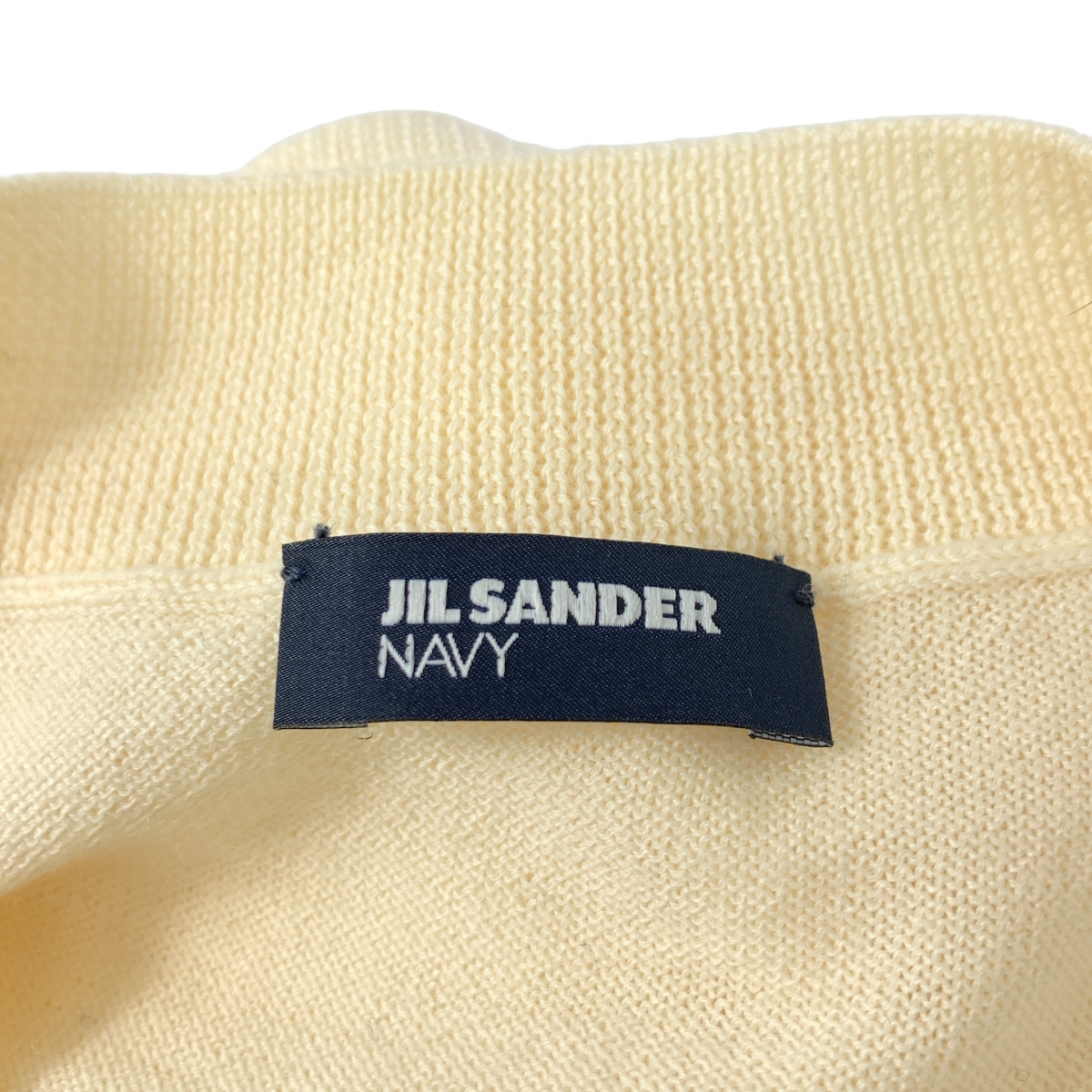 JIL SANDER NAVY / ジルサンダーネイビー ウール ハイゲージ Vネックニット