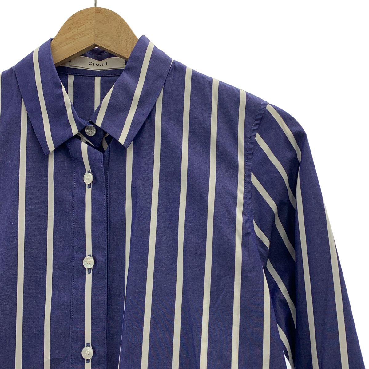 CINOH / チノ ストライプ レイヤードシャツ