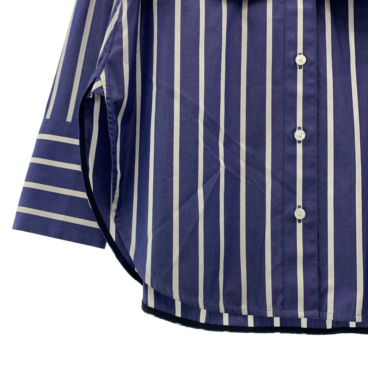 CINOH / チノ ストライプ レイヤードシャツ