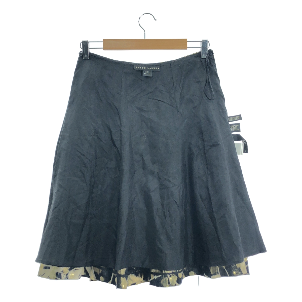 RALPH LAUREN / ラルフローレン シルク ジャガード スカート / 裏地付き