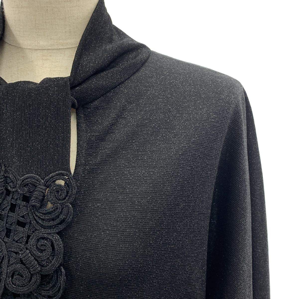 Christian Dior / クリスチャンディオール ラメ レースタイ プルオーバー トップス