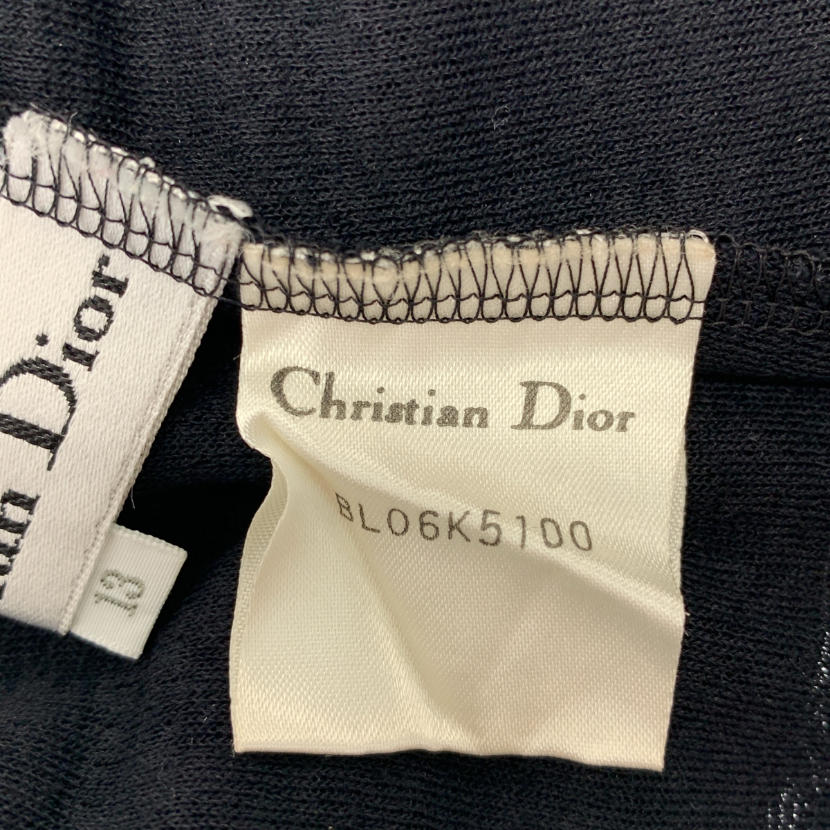 Christian Dior / クリスチャンディオール ラメ レースタイ プルオーバー トップス