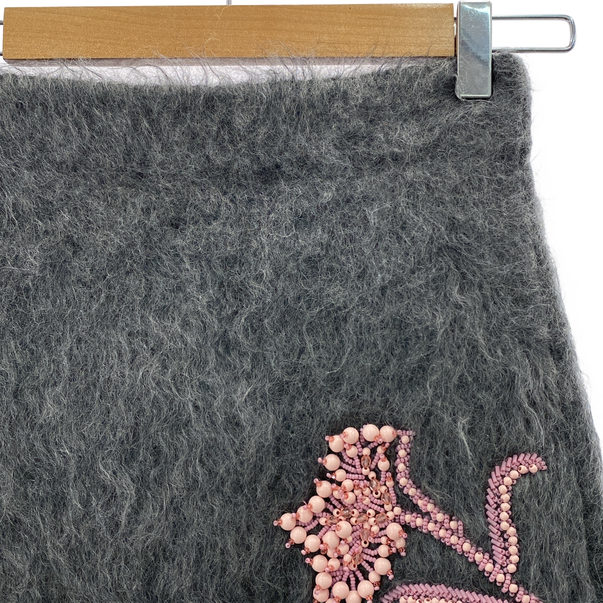 PRADA / プラダ モヘア ビーズ刺しゅう スカート