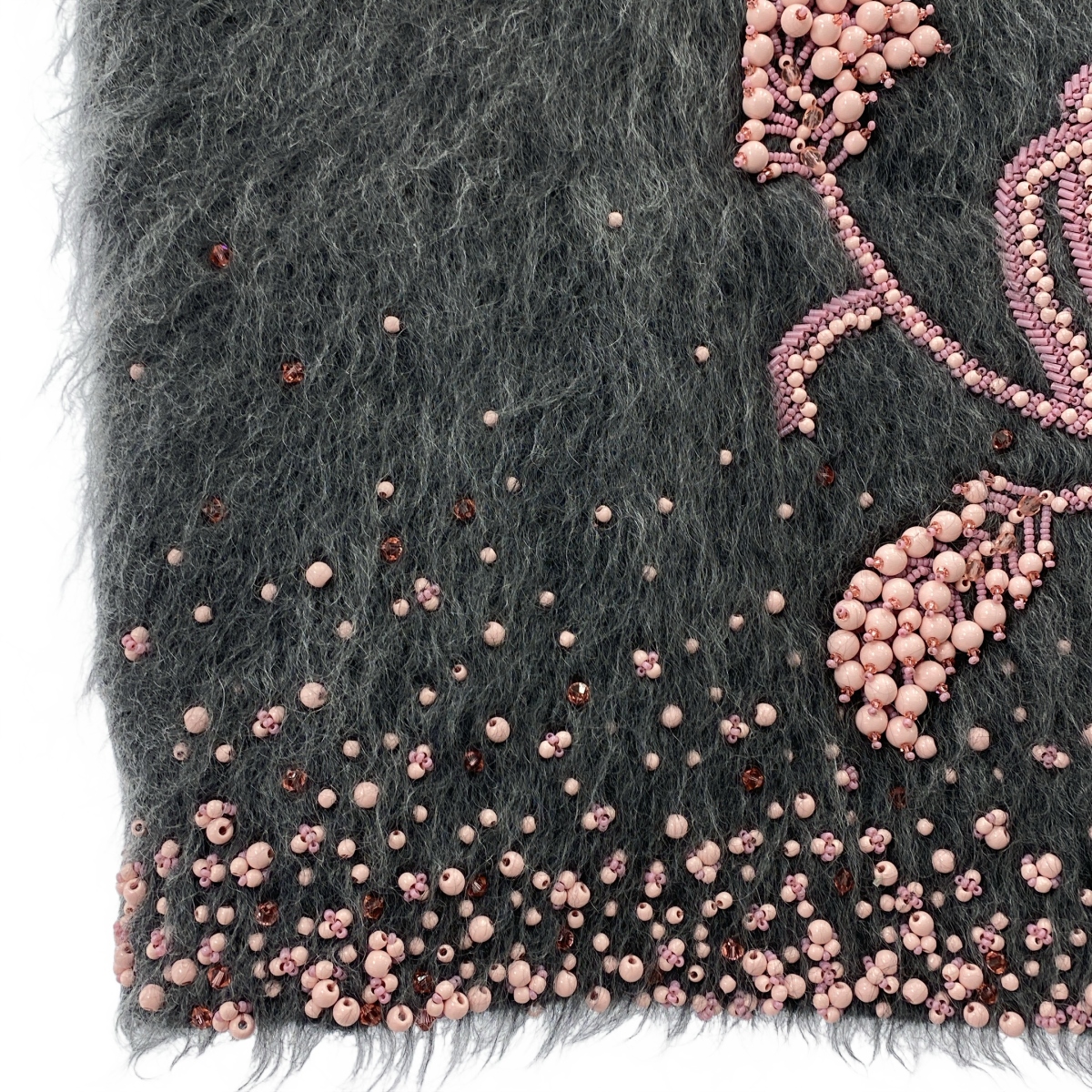 PRADA / プラダ モヘア ビーズ刺しゅう スカート