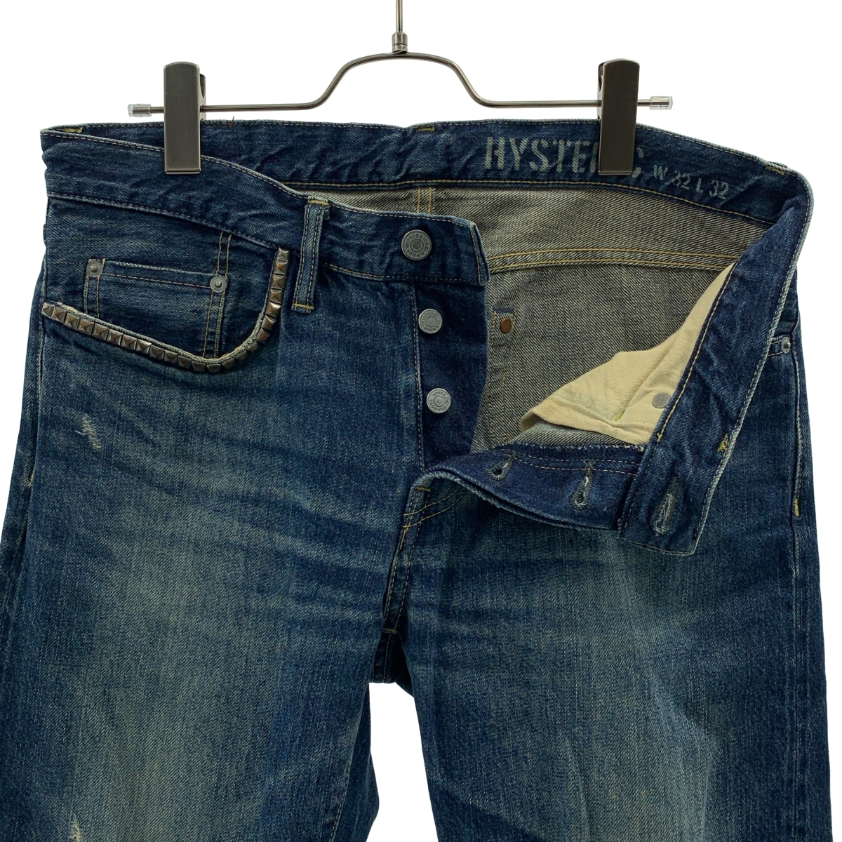 HYSTERIC GLAMOUR / ヒステリックグラマー スタッズ ダメージ加工 デニム パンツ