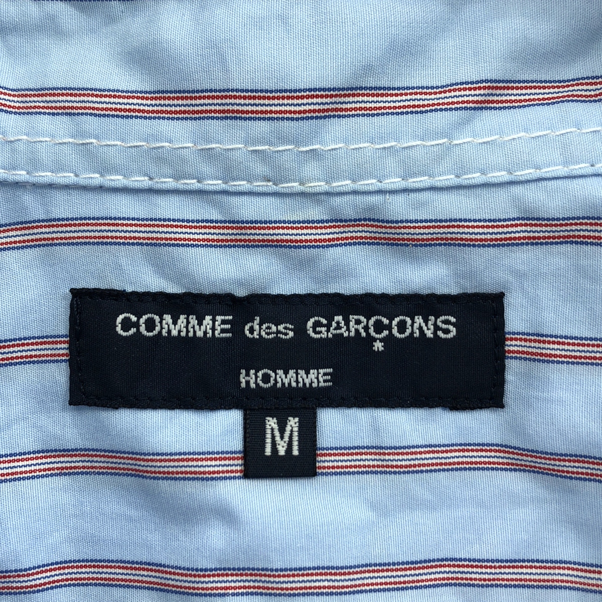 COMME des GARCONS HOMME / コムデギャルソンオム 綿ストライプ×多素材MIX S/S シャツ