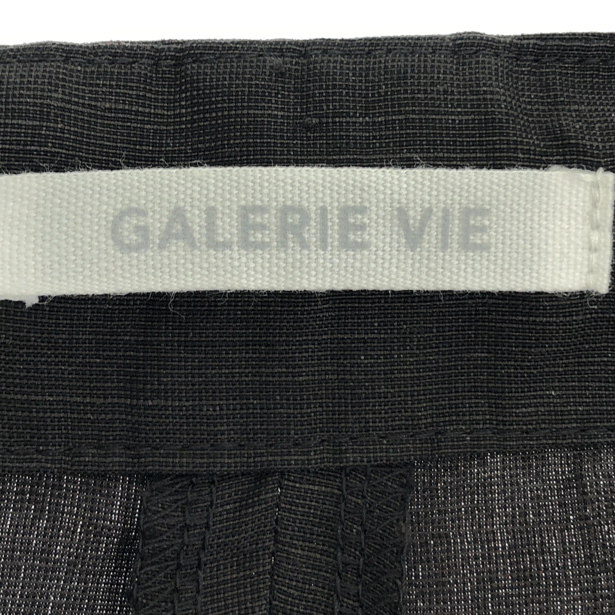 GALERIE VIE / ギャルリーヴィー リネン キュプラ シルク サイドギャザー ストレートパンツ