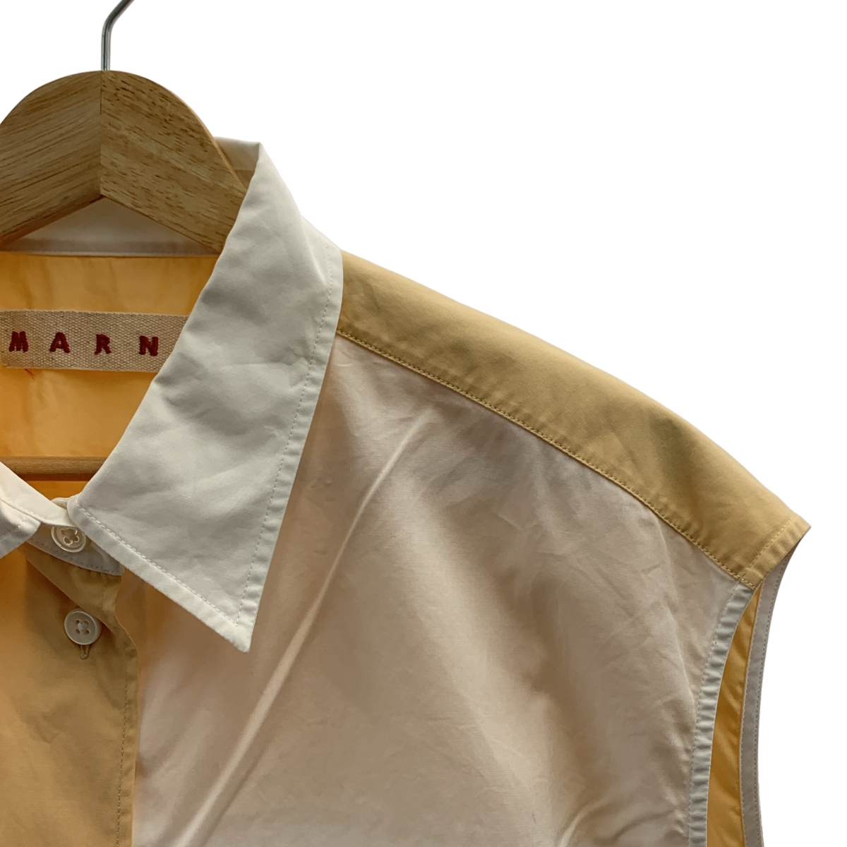 MARNI / マルニ 2トーンカラー ノースリーブ ロングフロント シャツ