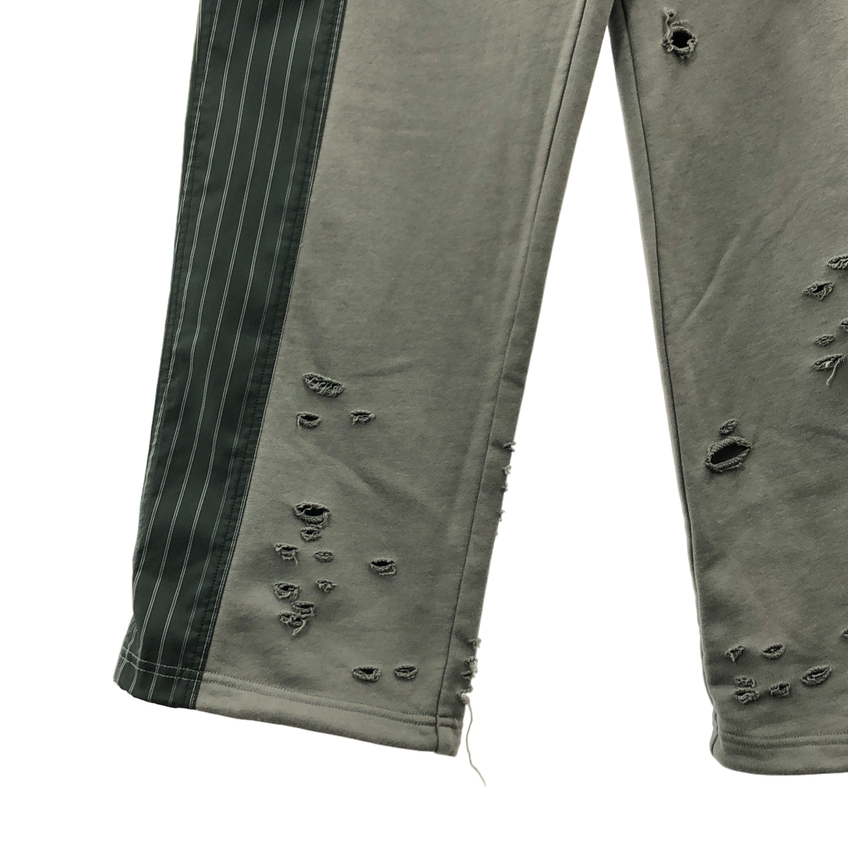 FenG CHen WANG / フェンチェンワン pinstripe-print panel trousers ピンストライプ パネル カーゴパンツ スウェットパンツ